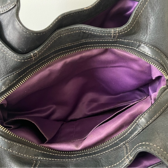 Coach Black Madison Maggie Leather Shoulder Bag with Silver Hardware - Picture 7 of 11